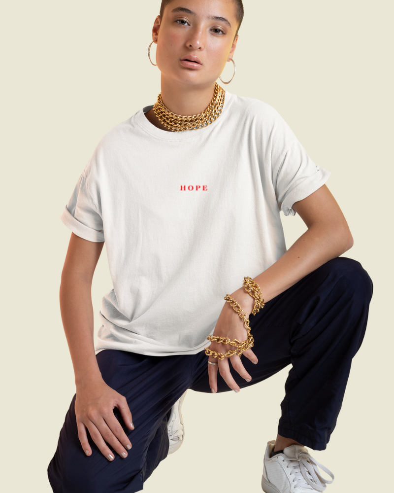 Hope Minimal Unisex T-shirt White