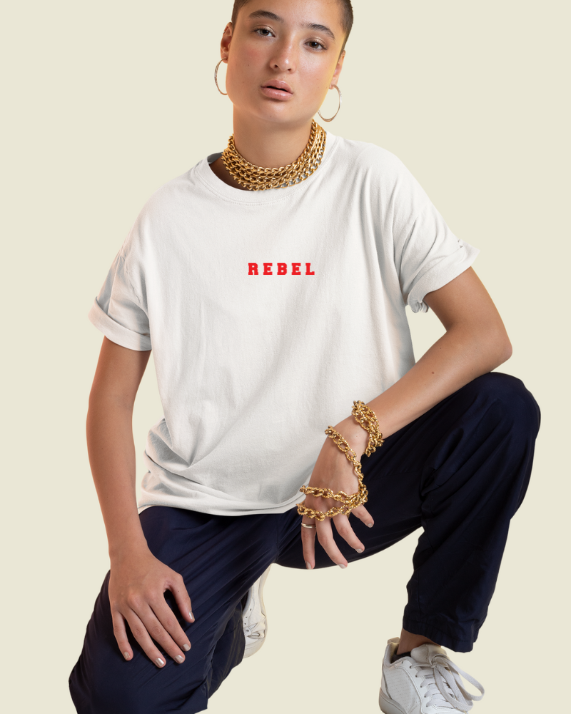 Rebel Minimal Unisex T-shirt White