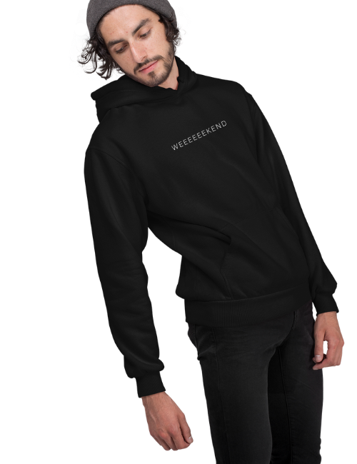 Weekend Minimal Unisex Hoodie Black