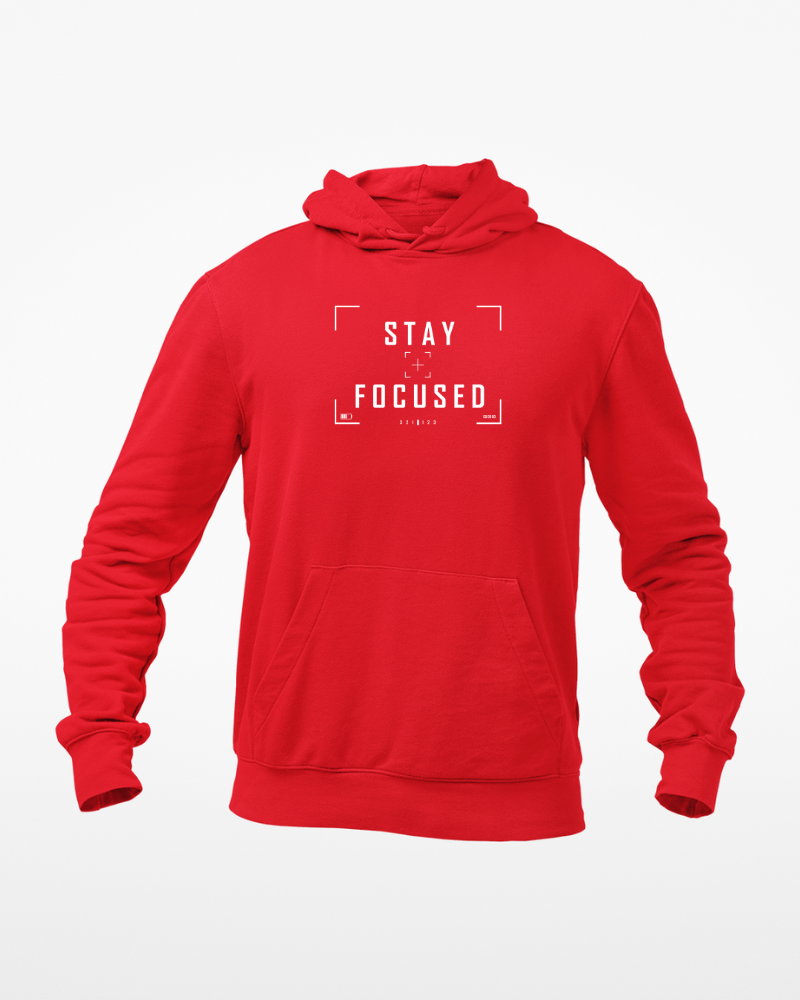 Stay Focused Unisex Hoodie Red