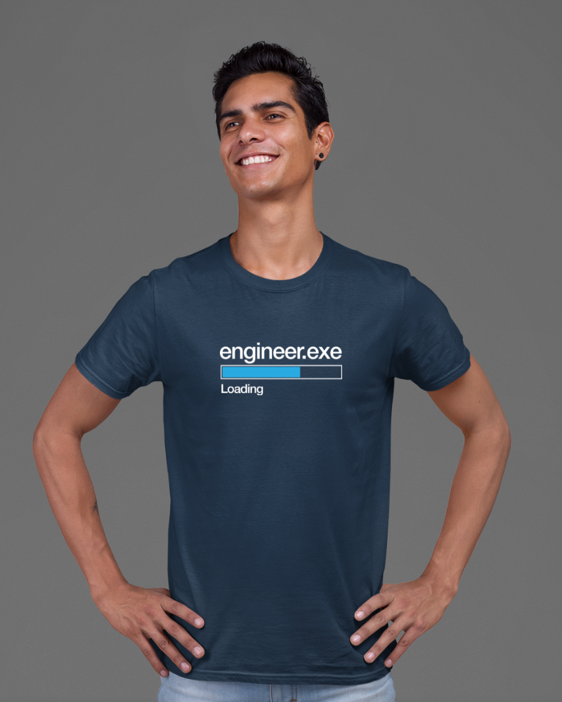 Engineer.exe Loading Unisex T-shirt Navy Blue