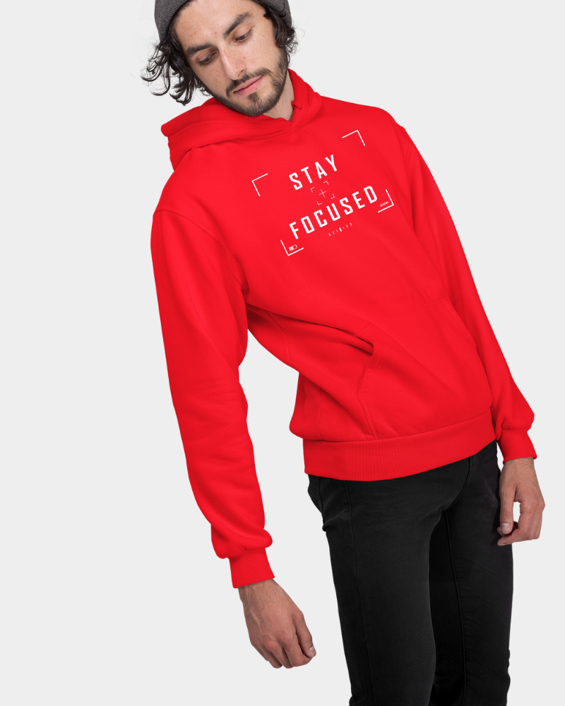 Stay Focused Unisex Hoodie Red