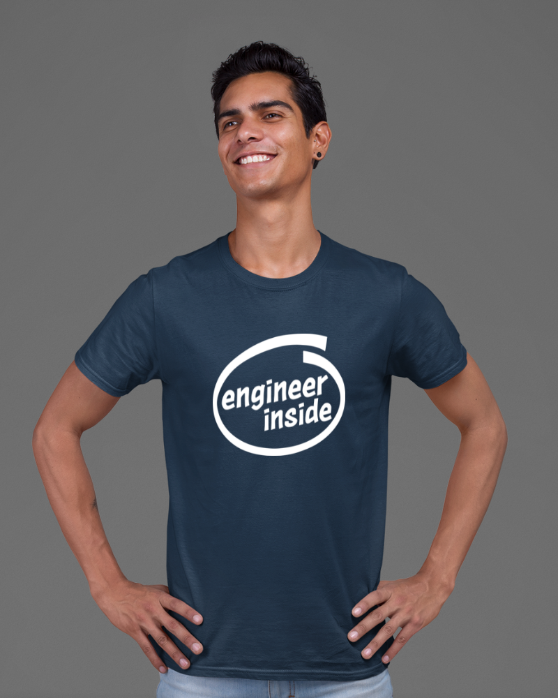 Engineer Inside! Unisex T-shirt Navy Blue