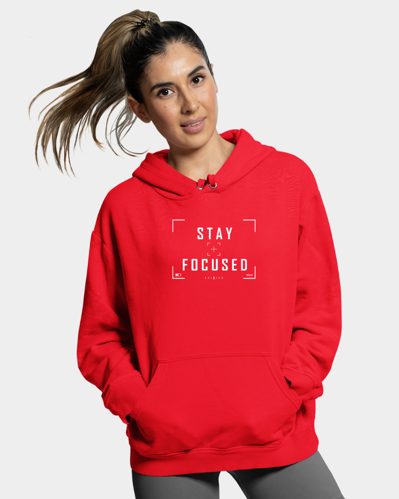 Stay Focused Unisex Hoodie Red