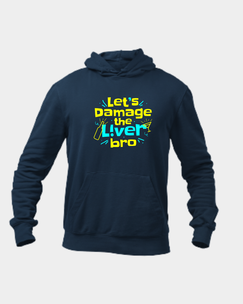 కాలేయాన్ని పాడు చేద్దాం bro Unisex Hoodie Navy Blue
