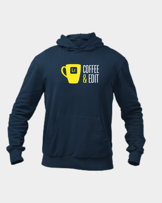 Coffee & Edit Unisex Hoodie Navy Blue