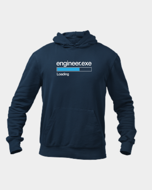 Engineer.exe Loading Unisex Hoodie Navy Blue