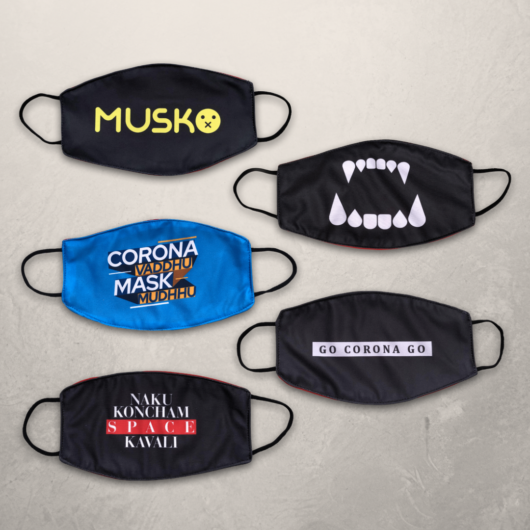 Pack of 5 Face Masks