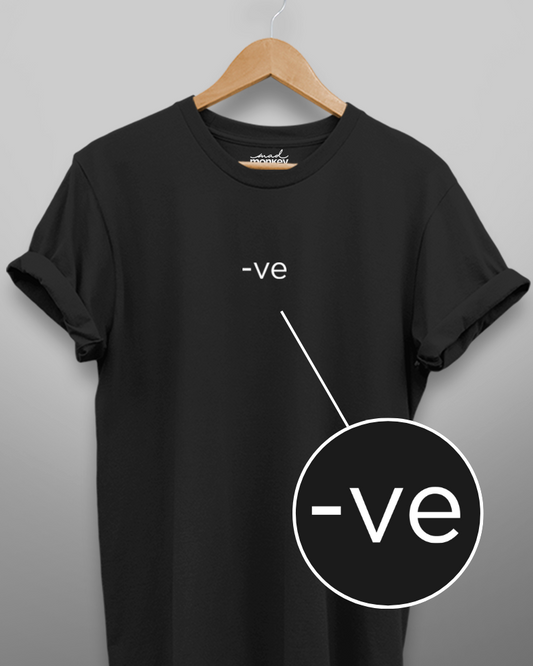 -ve Minimal Unisex T-shirt Black