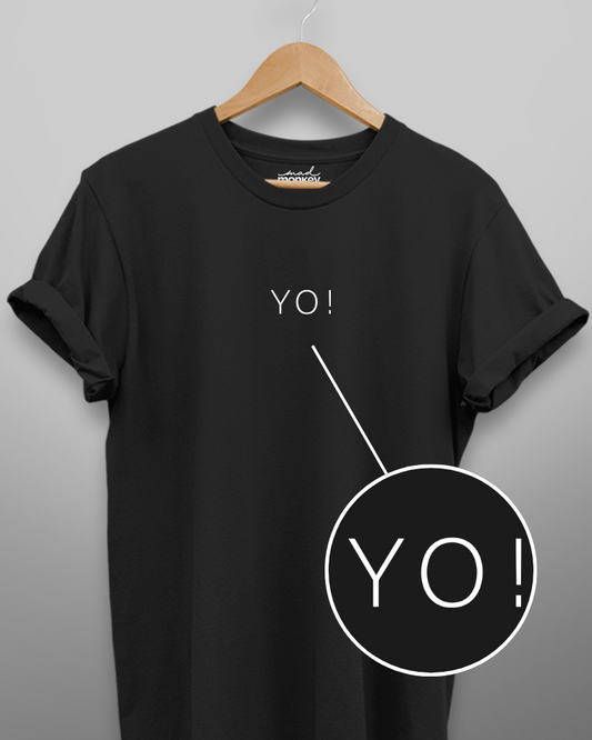 Yo! Minimal Unisex T-shirt Black