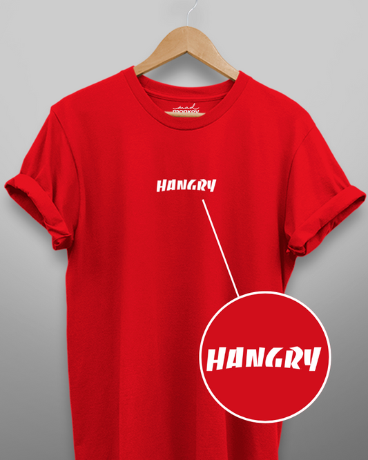 Hangry Minimal Unisex T-shirt Red