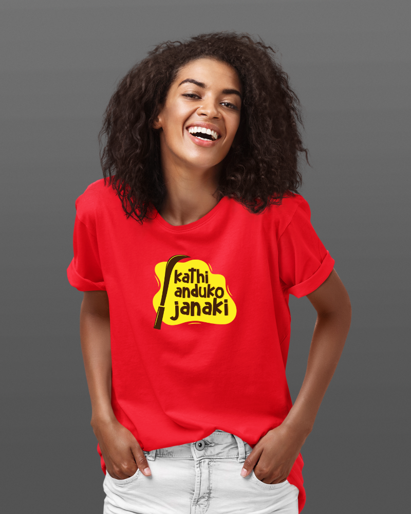 Kathi Anduko Janaki Unisex T-shirt Red - Mad Monkey