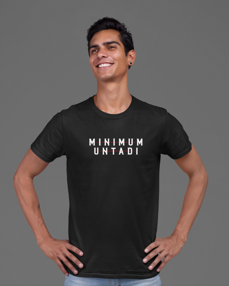 Minimum Untadi Unisex T-shirt Black - Mad Monkey