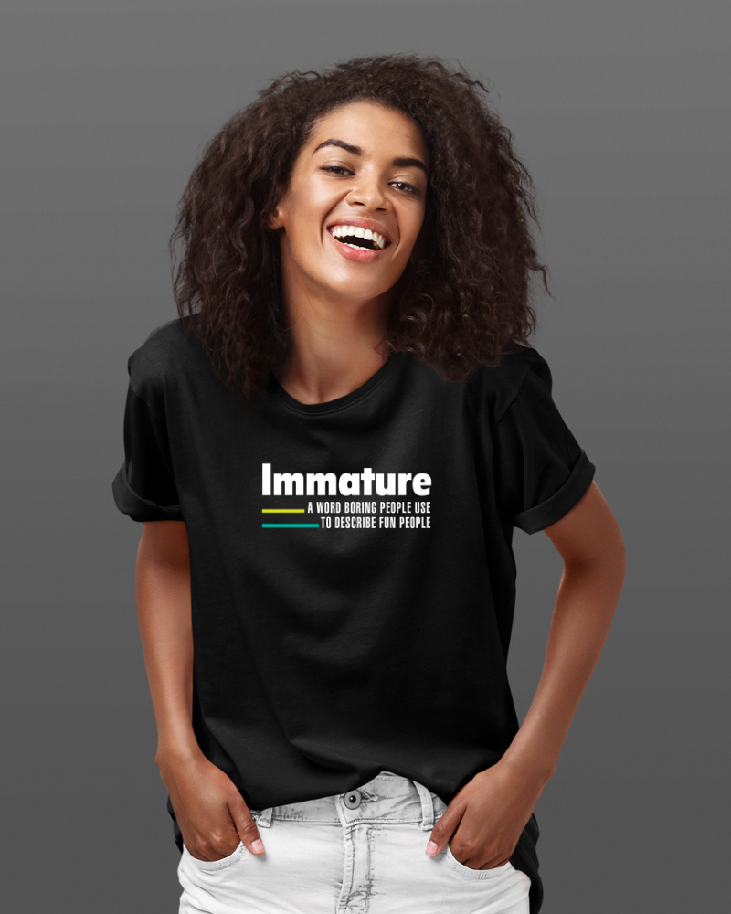 Immature Unisex T-shirt Black