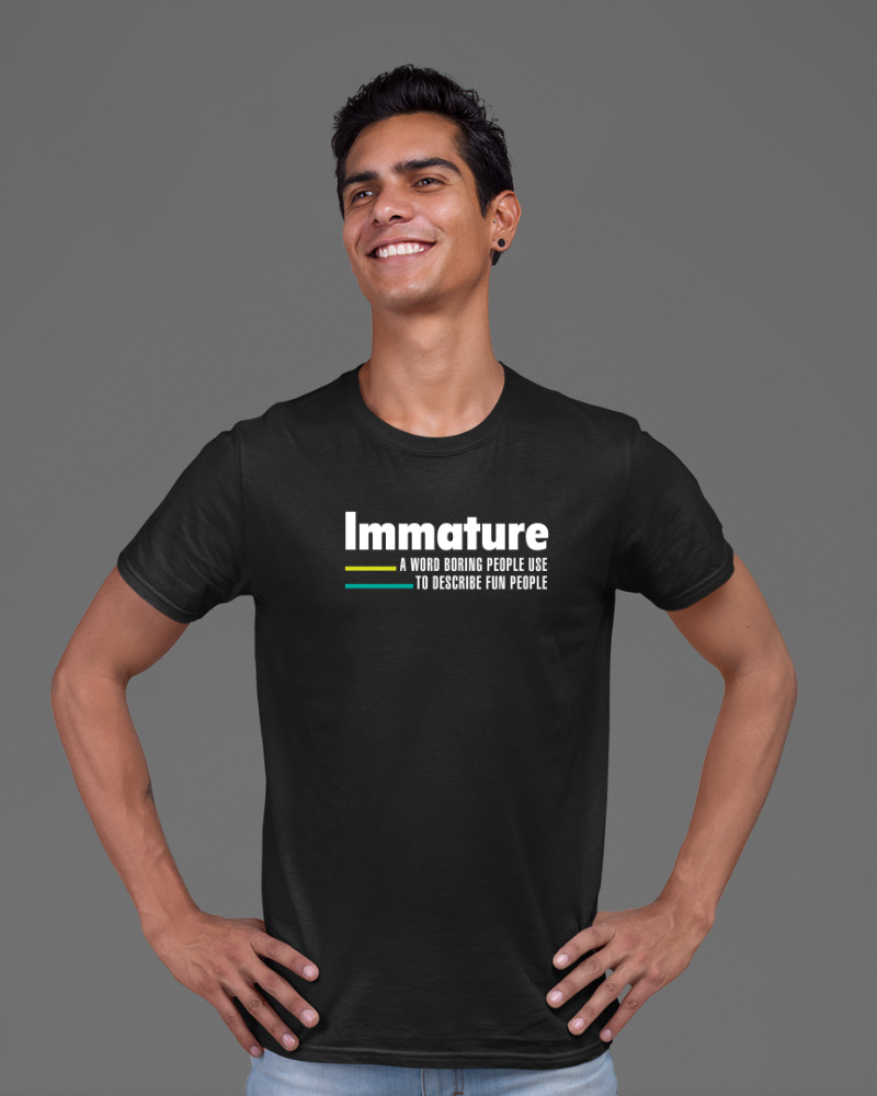 Immature Unisex T-shirt Black