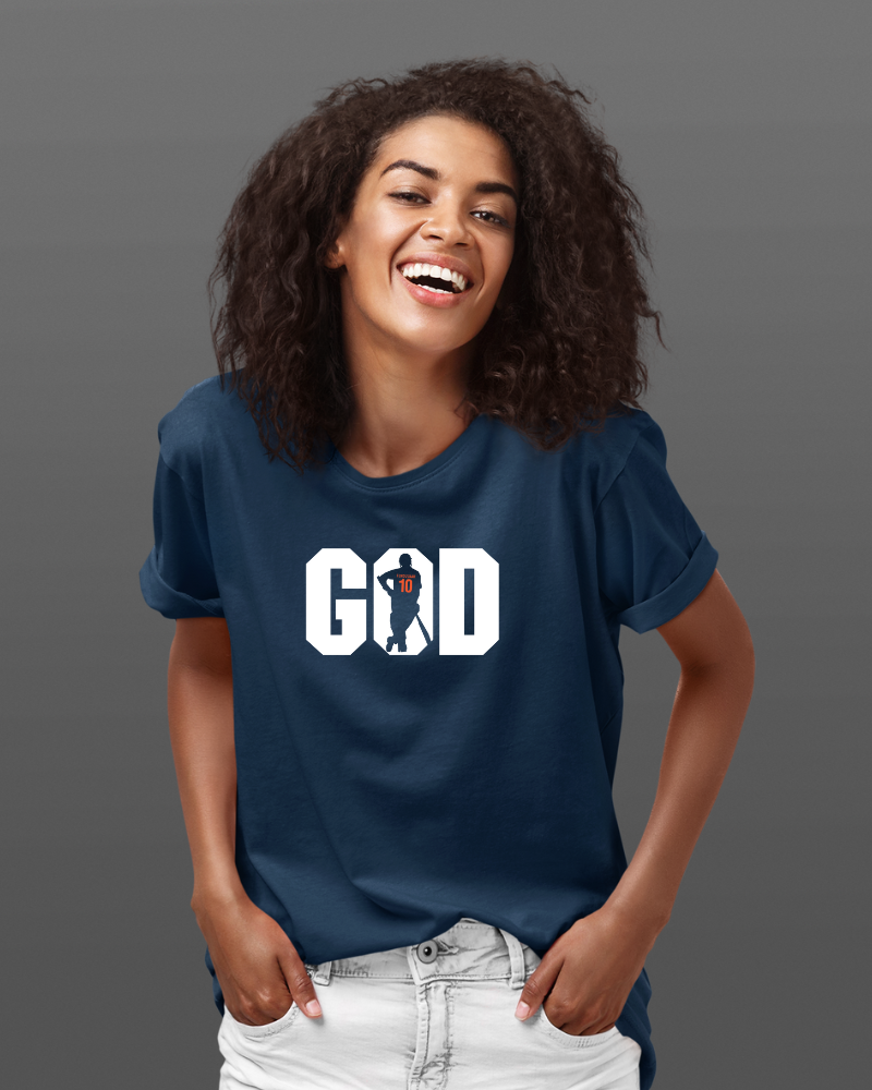 The GOD - Sachin Tendulkar Unisex T-shirt Navy Blue