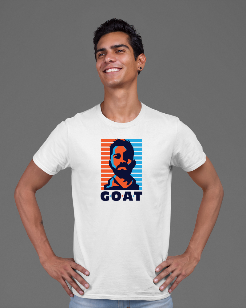 G.O.A.T Virat Kohli Unisex Tshirt White