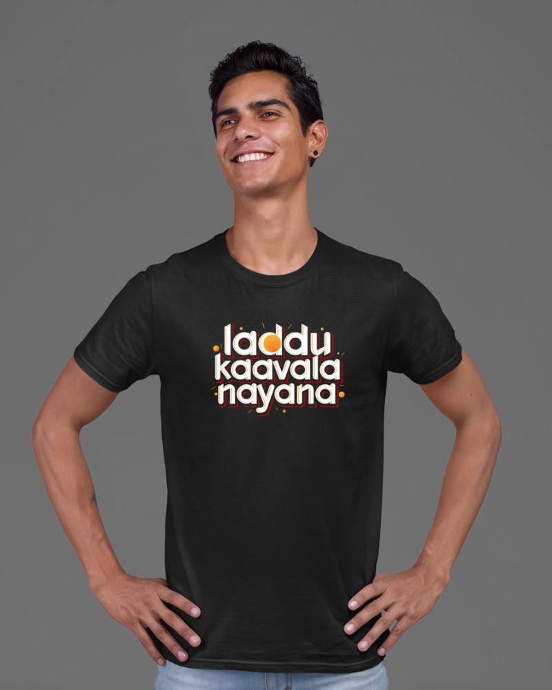 Laddu Kavala Nayana Unisex T-shirt Black