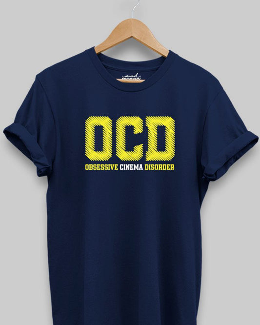 OCD- Obsessive Cinema Disorder Unisex T-shirt Navy Blue
