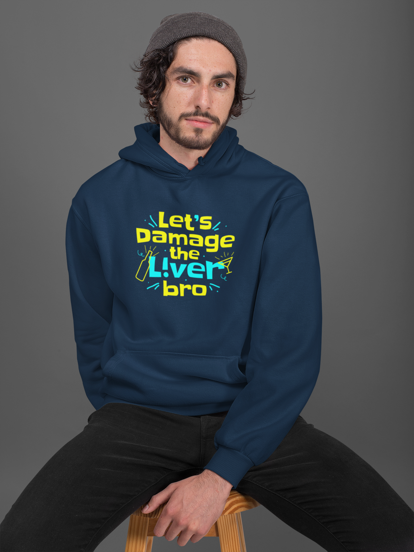 Let's damage the liver bro Unisex Hoodie - ateedude