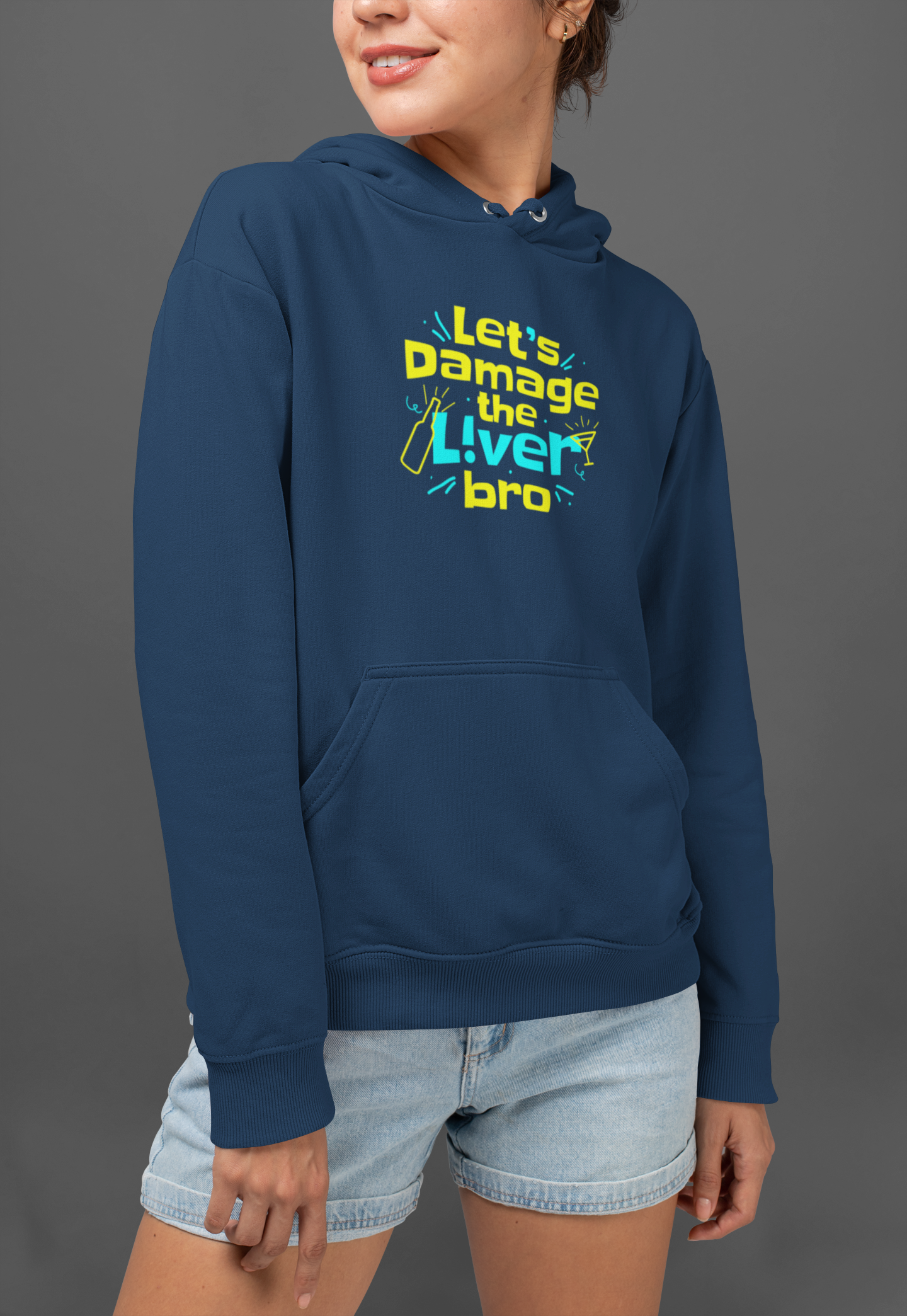 Let's damage the liver bro Unisex Hoodie - Mad Monkey